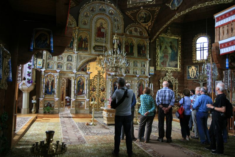 Zwiedzany pękną cerkiew w Jasienicy Zamkowej